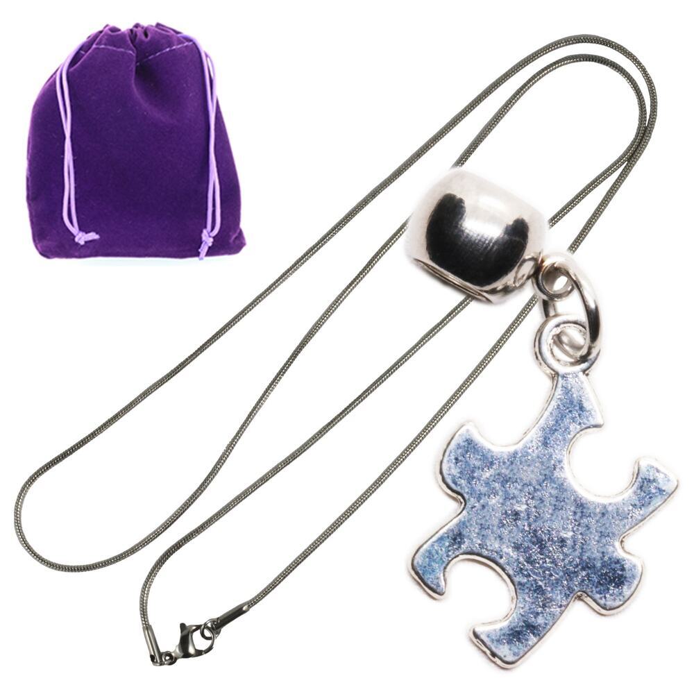 Puzzle Piece Charm Pendant, Autism Awareness Jigsaw Puzzle Symbol